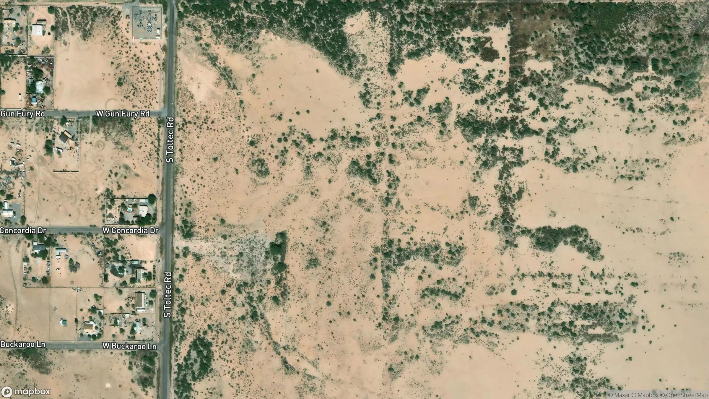 Aerial view of 13230 South Toltec Road