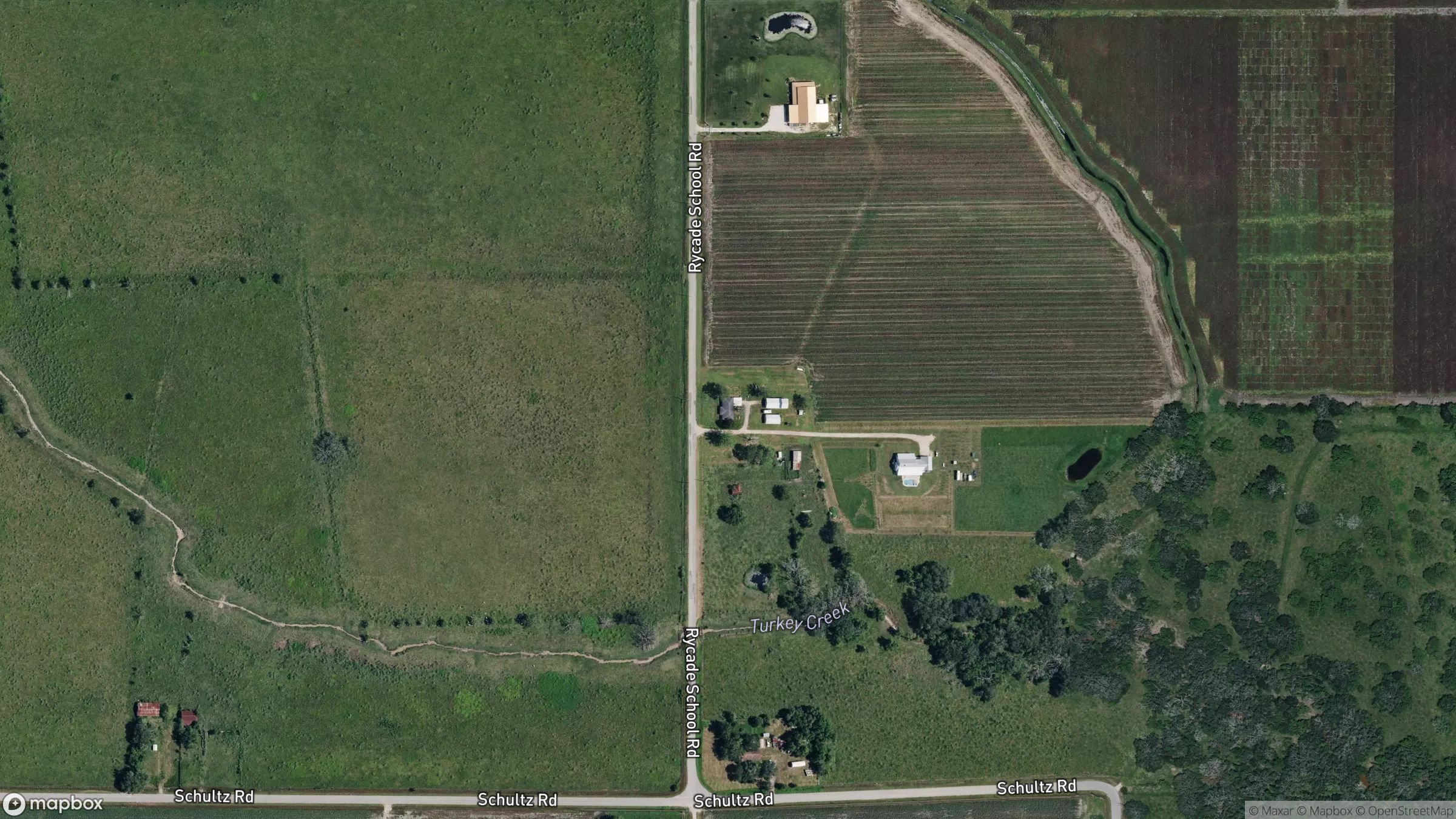 Aerial view of 19139 Rycade School Rd