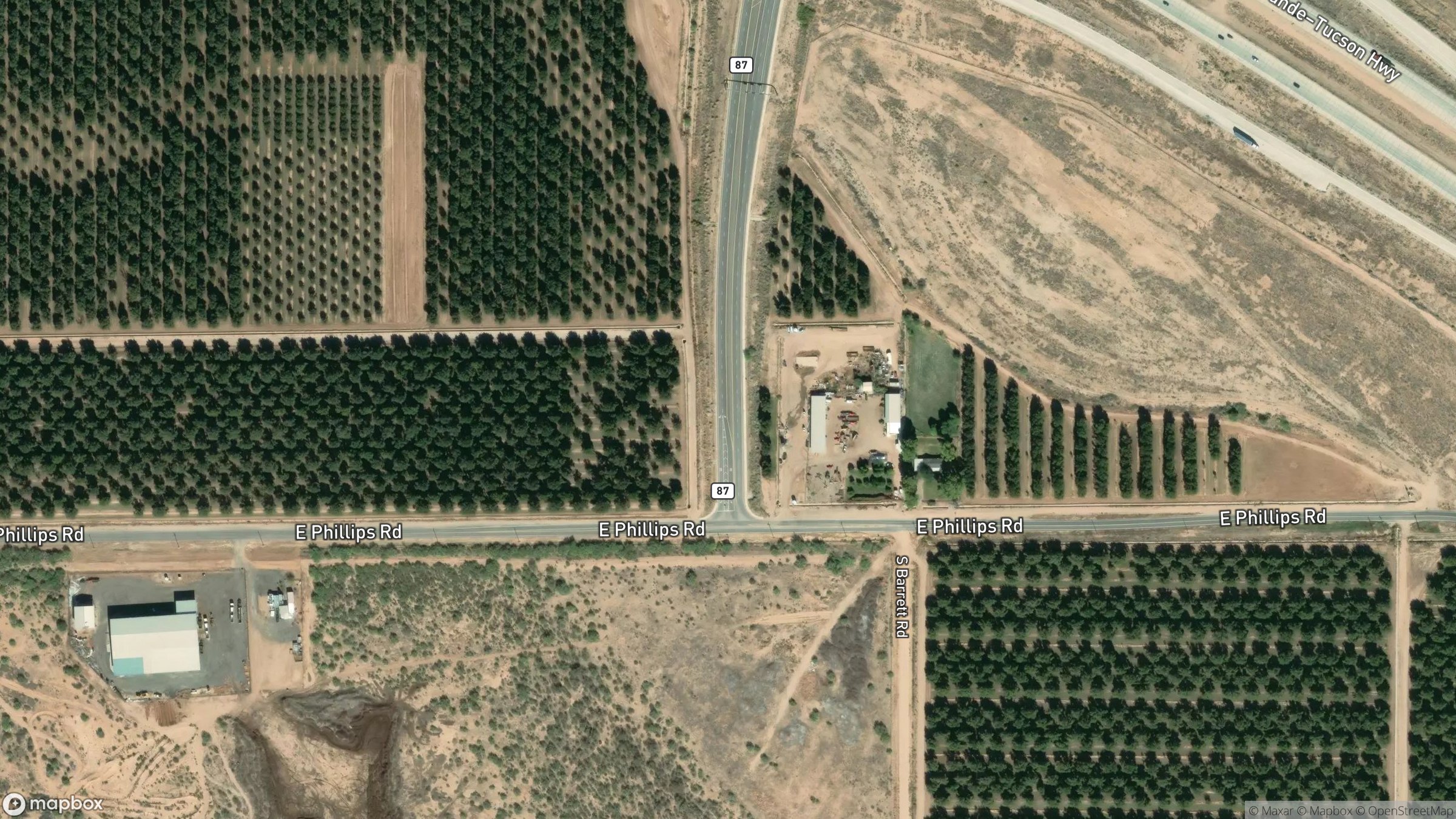 Aerial view of Arizona Highway 87 1