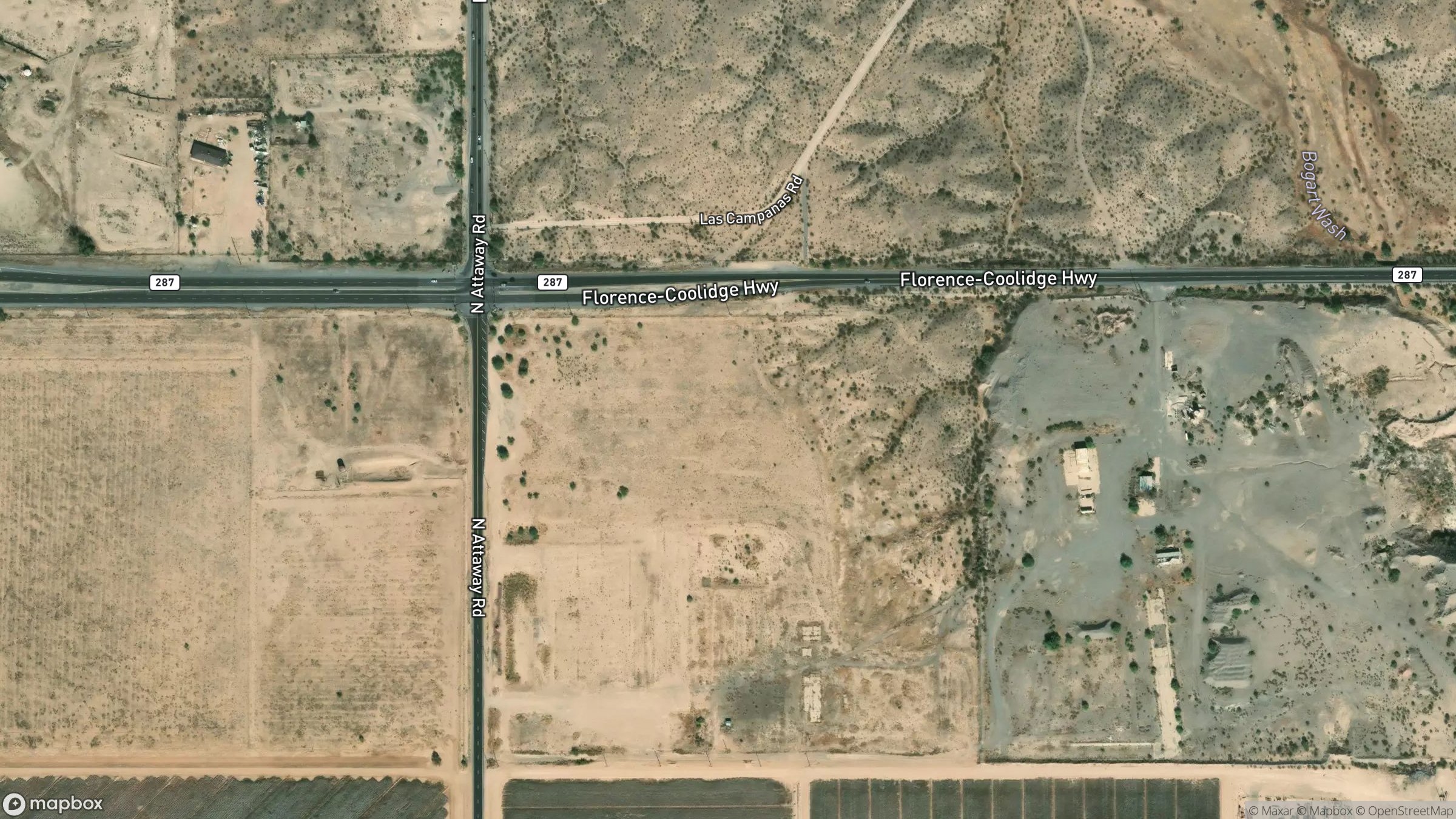 Aerial view of Florence-Coolidge Highway