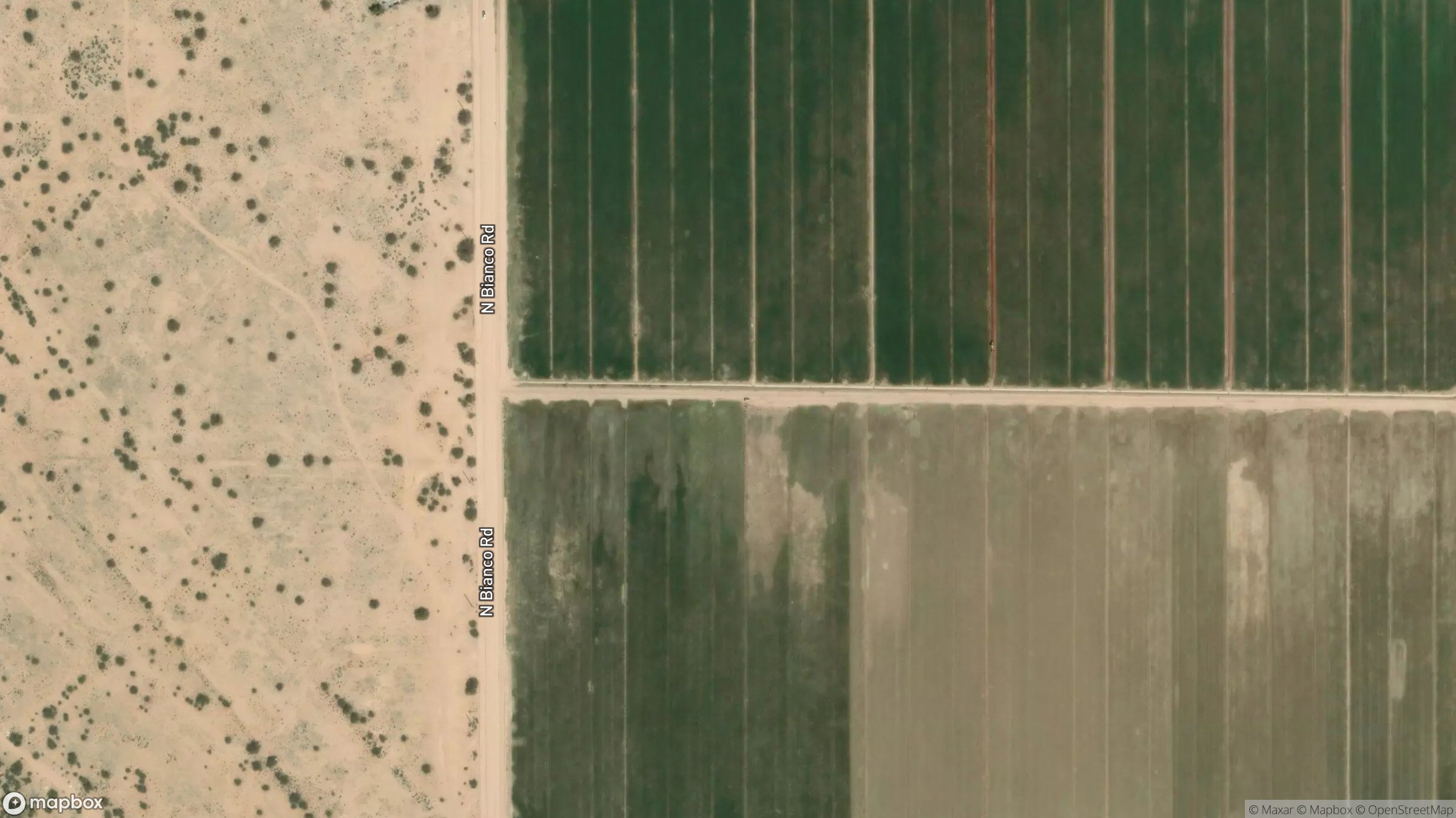 Aerial view of North Bianco Road